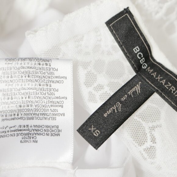 BCBG White Crochet Cold Shoulder Dress - Picture 6 of 8